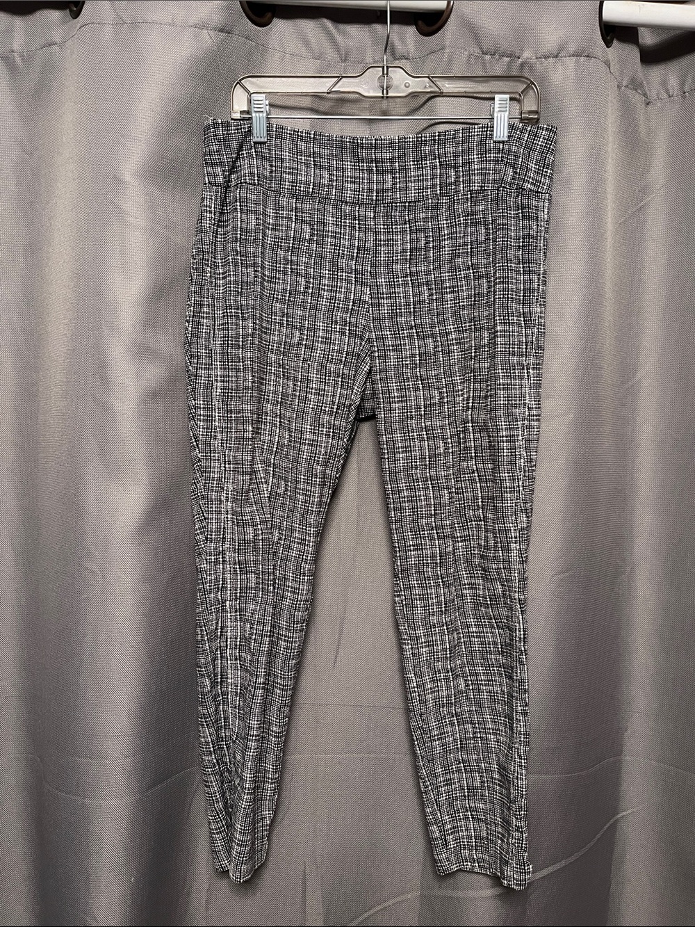 New York & Company Black and Gray Plaid Men's Dress Pants